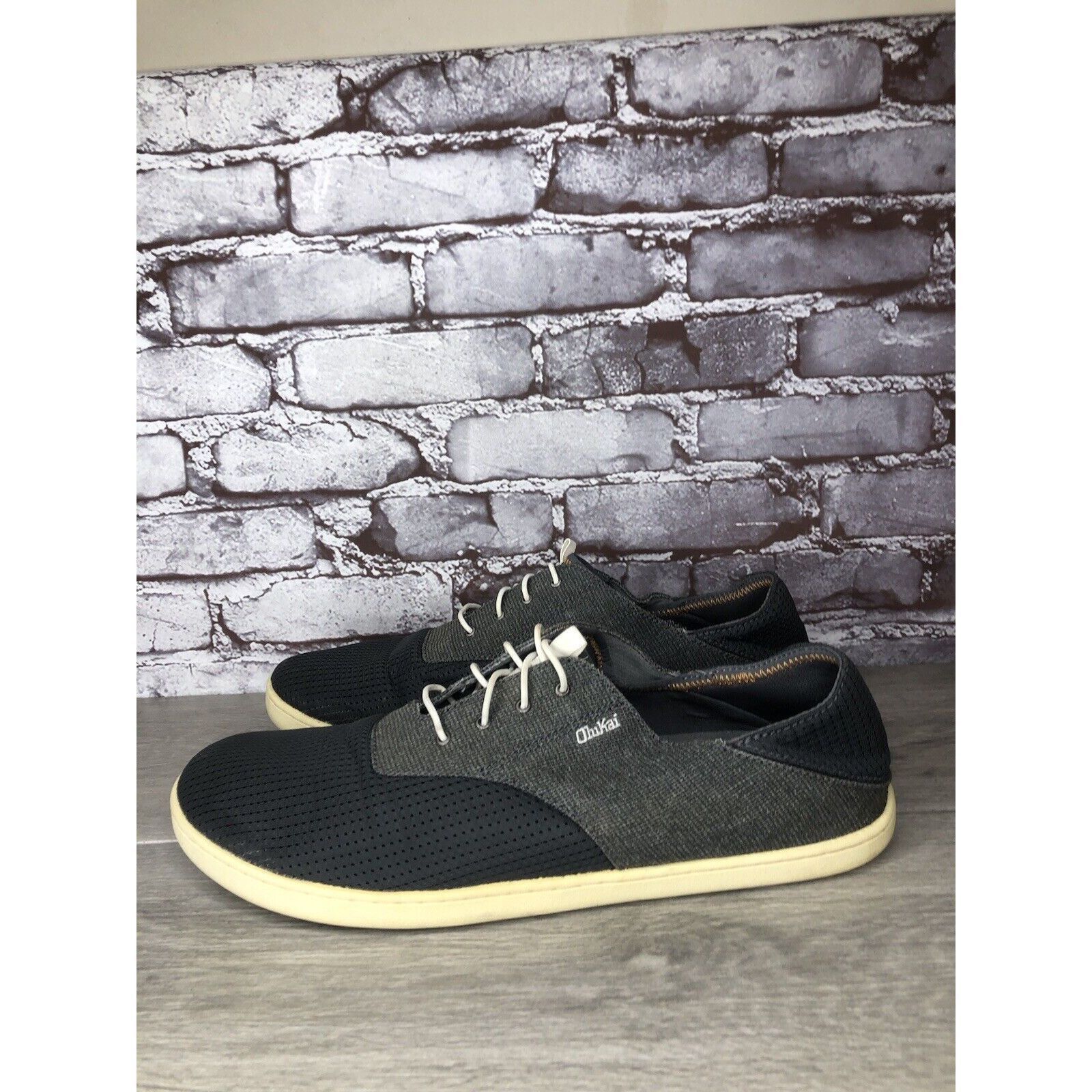 Olukai OluKai Nohea Moku Textile Blue Gray Casual Lace Drop Heel Sh Size US 13 / EU 46 - 23 Thumbnail