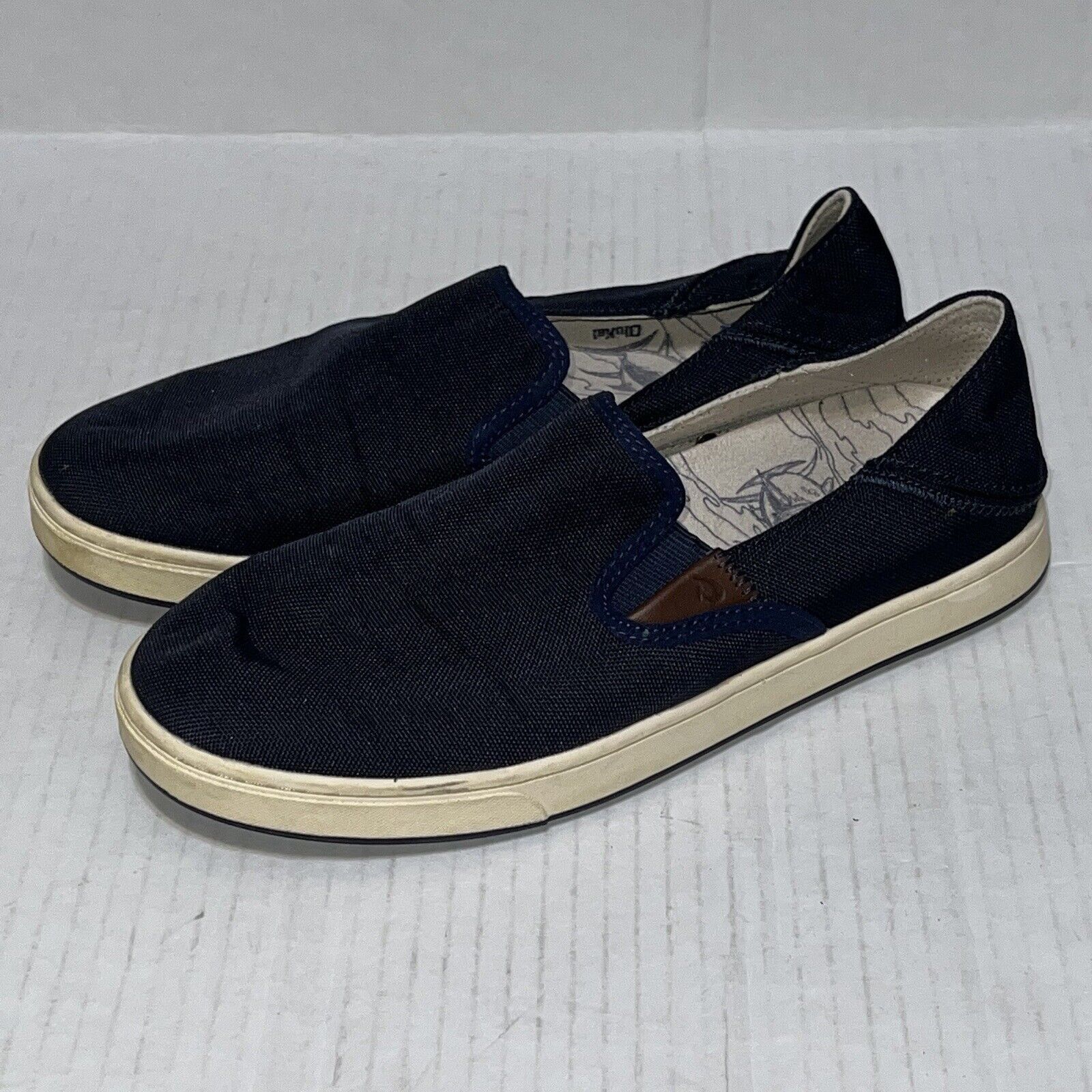 Olukai OluKai Kahu Men's Size 8 Blue Slip-On Boat Deck Loafer Shoes Size US 8 / EU 41 - 5 Thumbnail