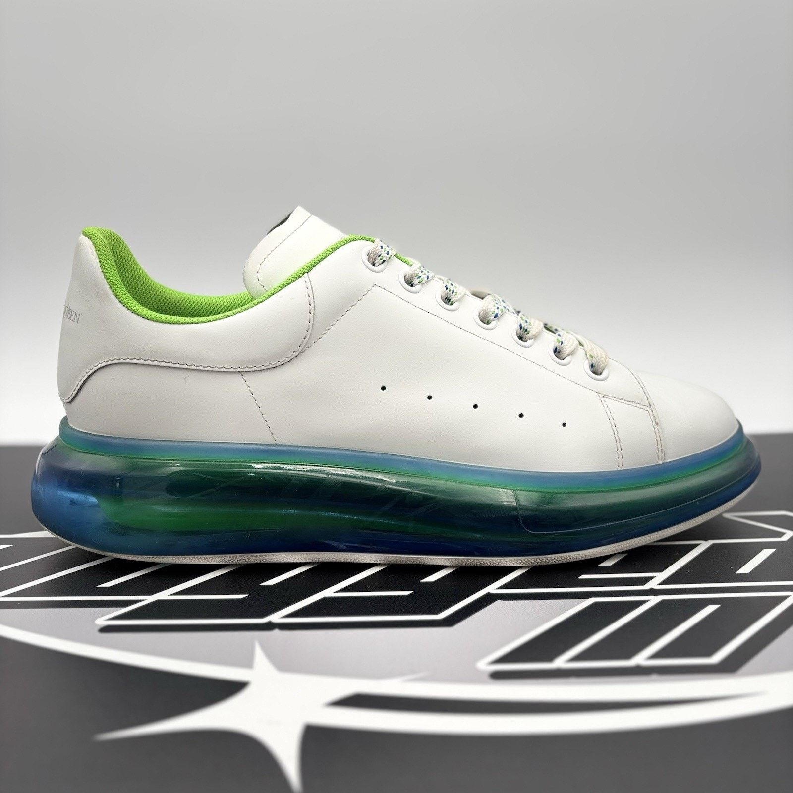 Alexander McQueen Alexander McQueen ' Transparent Sole White, Lime ' Size US 12 / EU 45 - 2 Thumbnail