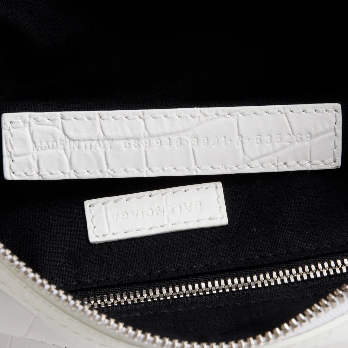 Balenciaga Balenciaga XS Neo Classic White Croc Embossed Leather Bag Size ONE SIZE - 8 Thumbnail
