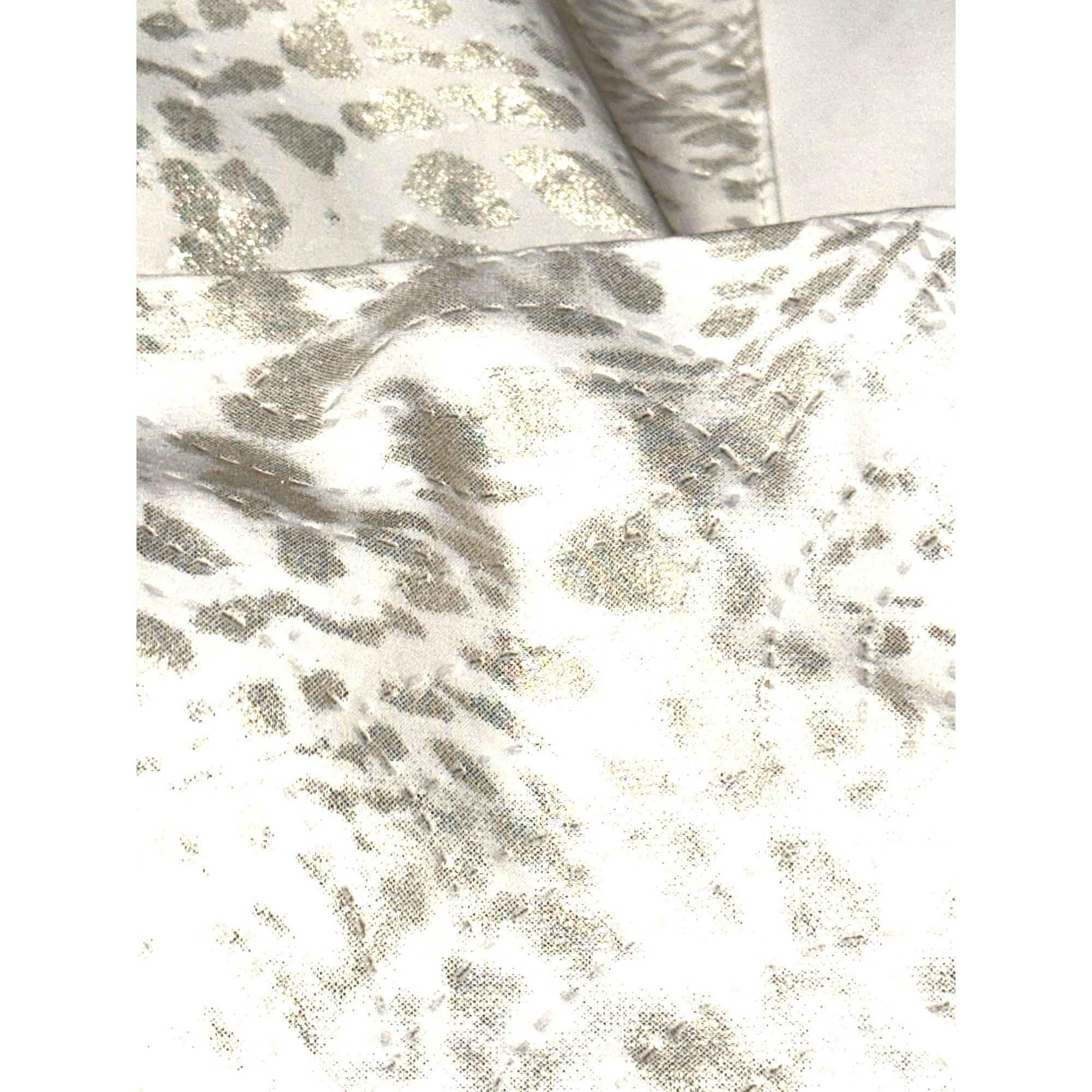 Chicos Chicos Zenergy White Animal Print Quilted Zip Front Sleevele Size L / US 10 / IT 46 - 9 Thumbnail