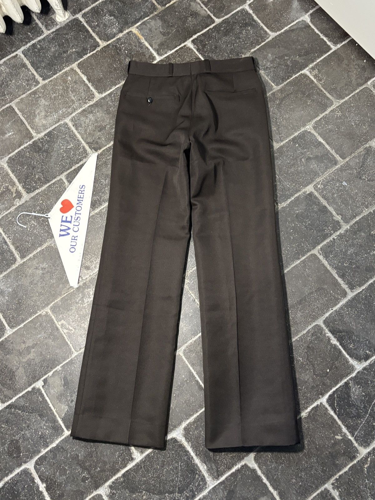 Vintage True Vintage Trousers Dark Brown Polyester 1960s 1970s 30x32 Size 34R - 12 Thumbnail