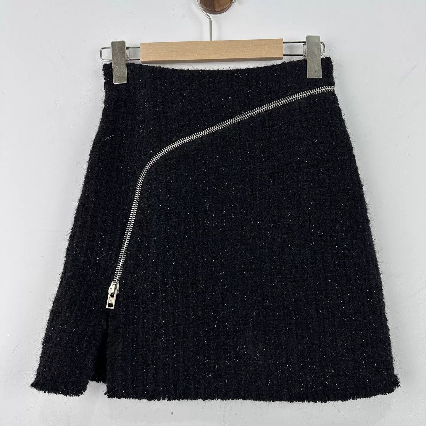 Alexander Wang Alexanderwang Women's Chanel-Style Wool Mini Skirt 0 99new Size 25" / US 0 / IT 36 - 1 Thumbnail