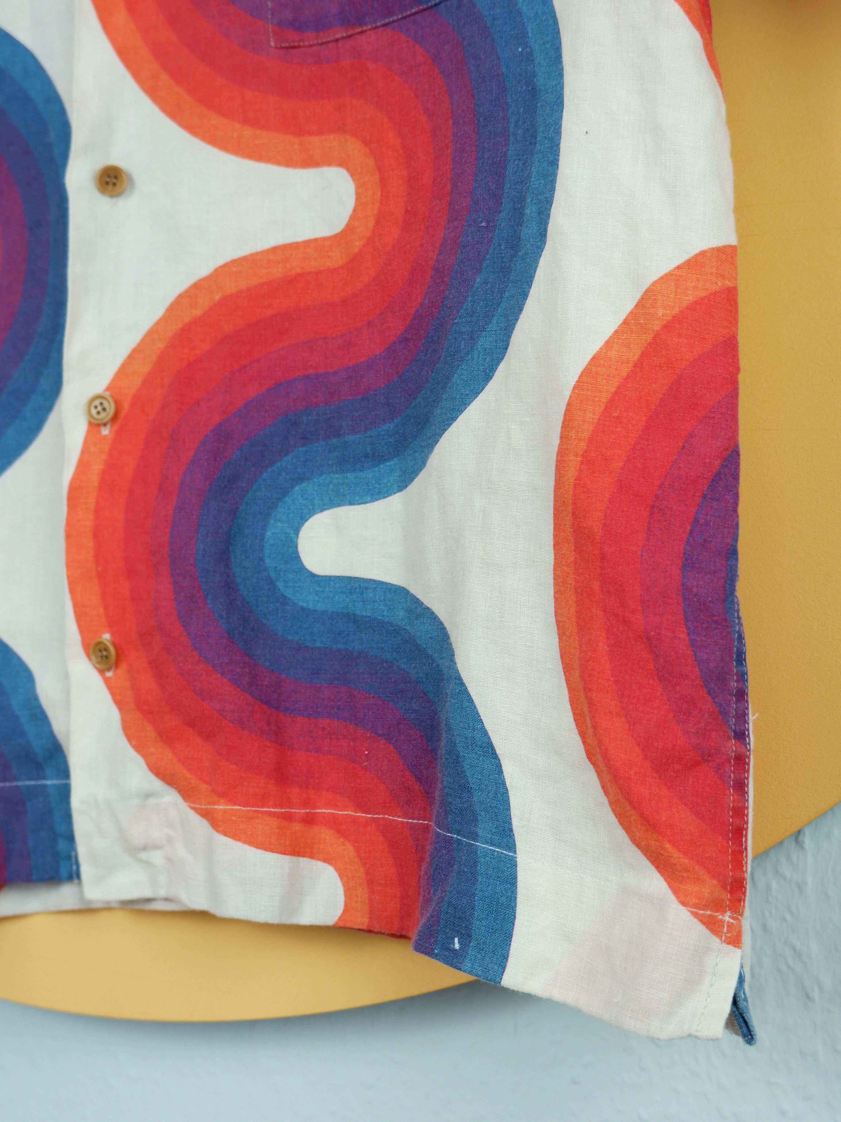 Dries Van Noten Last drop! Dries van Noten wave Verner Panton linen shirt Size US L / EU 52-54 / 3 - 4 Thumbnail