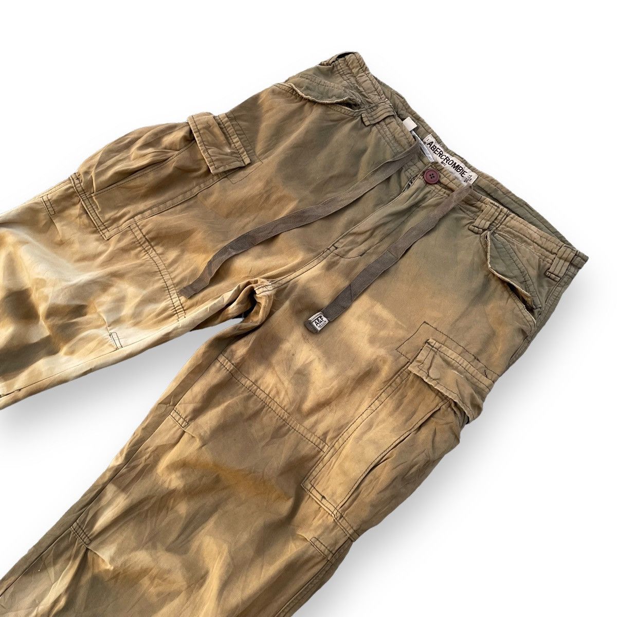 Abercrombie & Fitch Y2K ABERCROMBIE AND FITCH TIE DYE 6 POCkETS CARGO PANTS Size US 33 - 4 Thumbnail