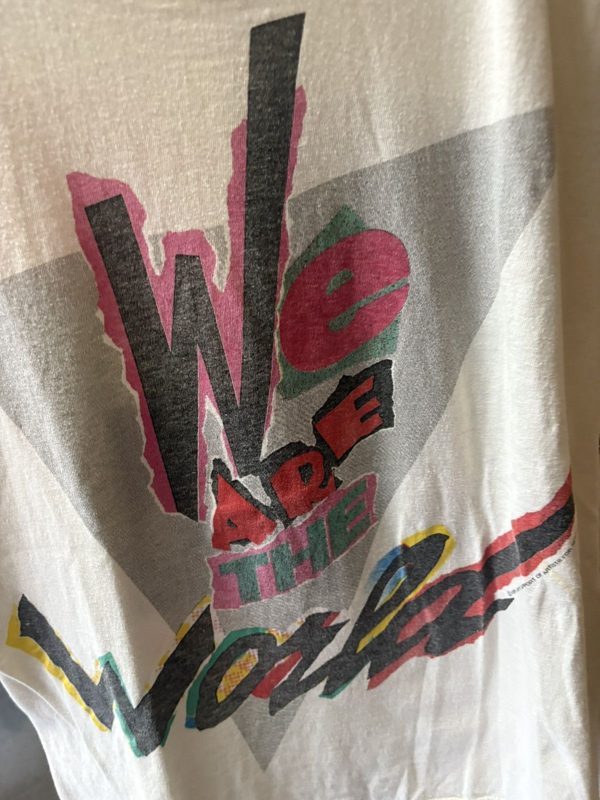 Band Tees 1985 We Are The World Tank Top Size US L / EU 52-54 / 3 - 3 Thumbnail