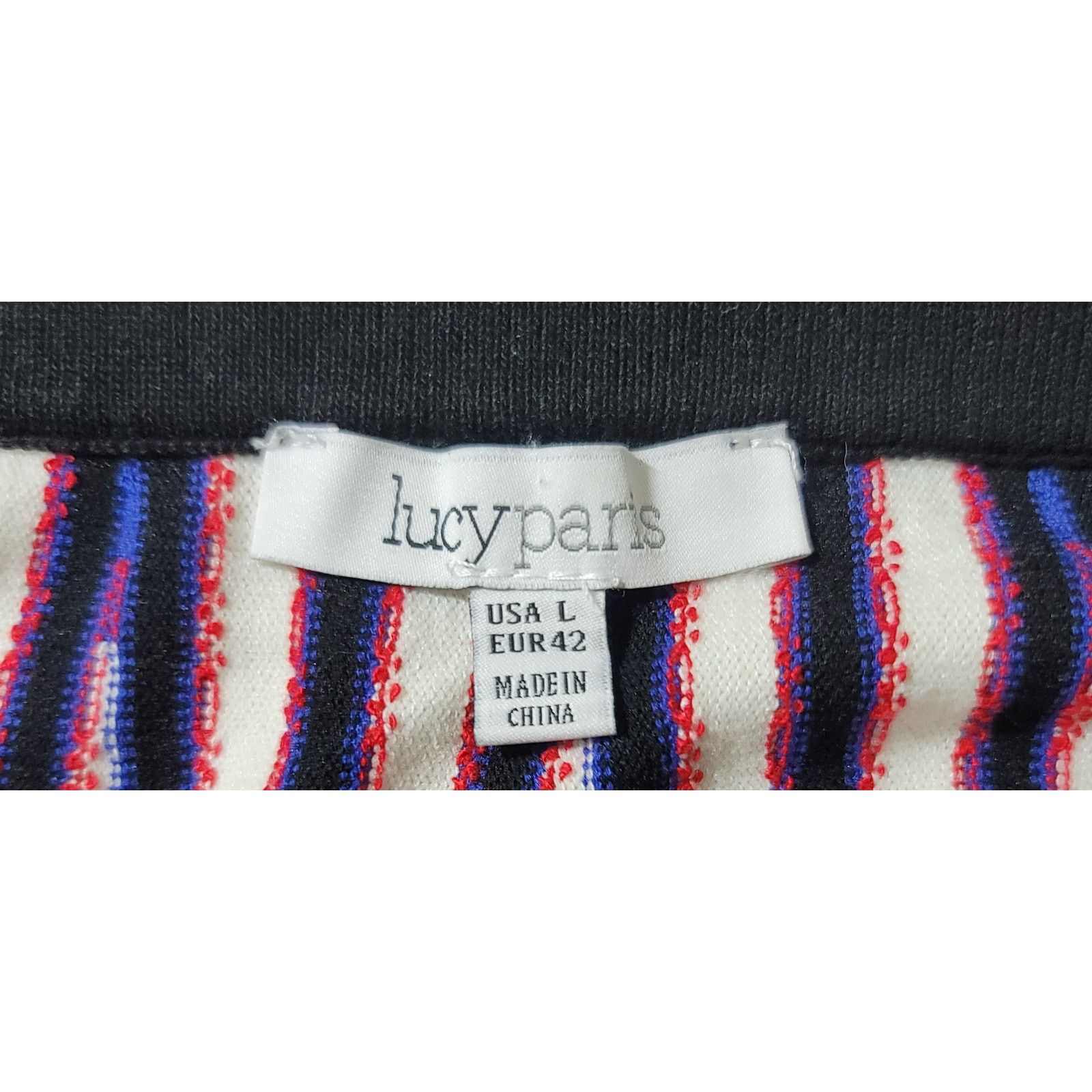 Other Lucy Paris White Red Blue A-Line Mini Skirt Large Size 28" / US 6 / IT 42 - 3 Thumbnail