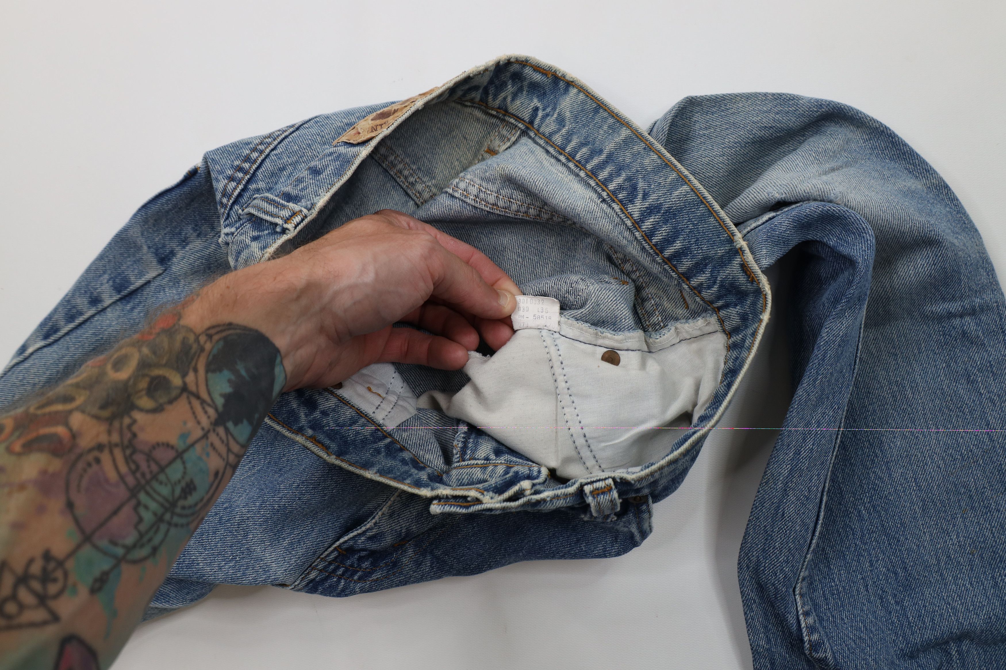 Vintage Vintage 70s Streetwear Straight Leg Denim Jeans Blue USA Size US 30 / EU 46 - 9 Thumbnail