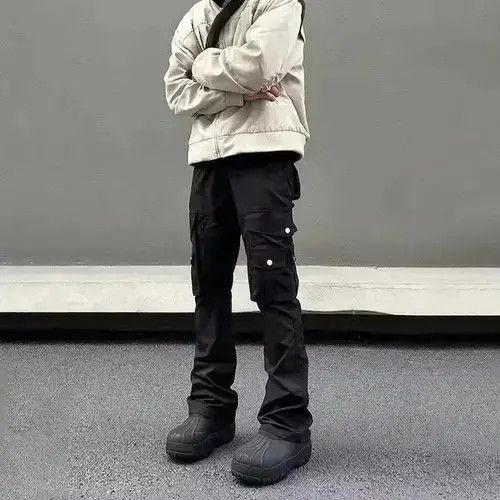 Japanese Brand Straight Boot Cut Flared Pocket Cargo Jeans Size US 32 / EU 48 - 1 Thumbnail
