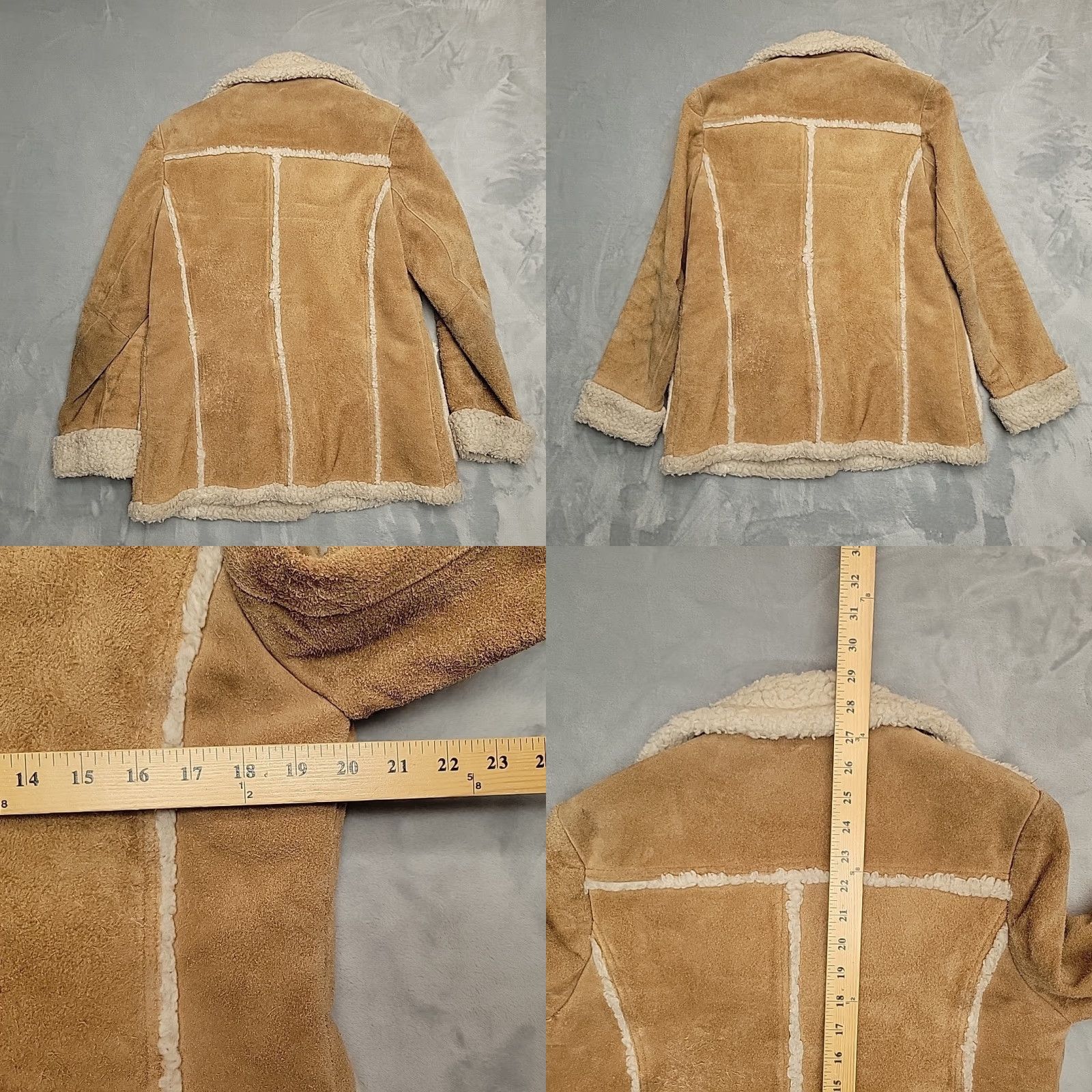 Vintage VINTAGE Miller Stockman Jacket Womens 12 Brown Suede Leather Sherpa Western Cowboy Coat All Seasons Wind-Resistant Size XL / US 12-14 / IT 48-50 - 9 Thumbnail