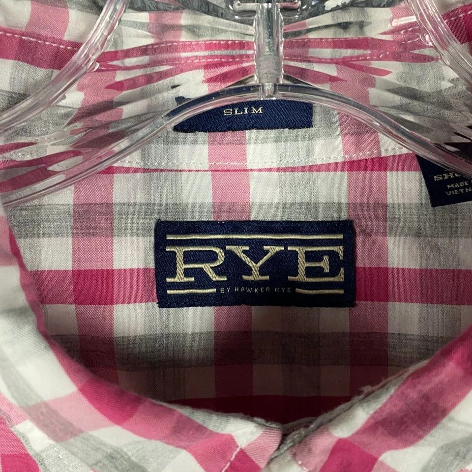 Other Rye Button Down Shirt Men's Large Slim Fit Shorts Cotton L Size US L / EU 52-54 / 3 - 2 Thumbnail