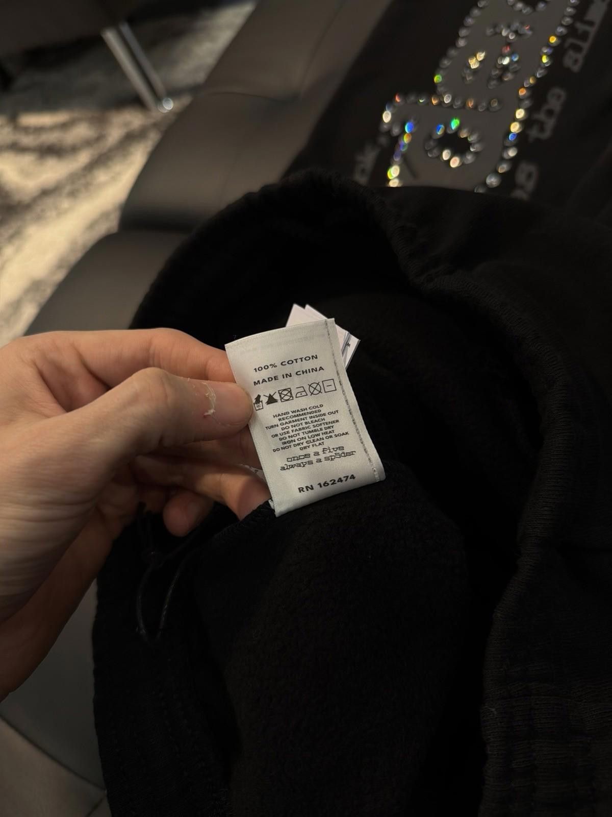 Sp5der Size M - Sp5der Worldwide Black VVS Stone Sweatpants Spider Size US 32 / EU 48 - 11 Thumbnail
