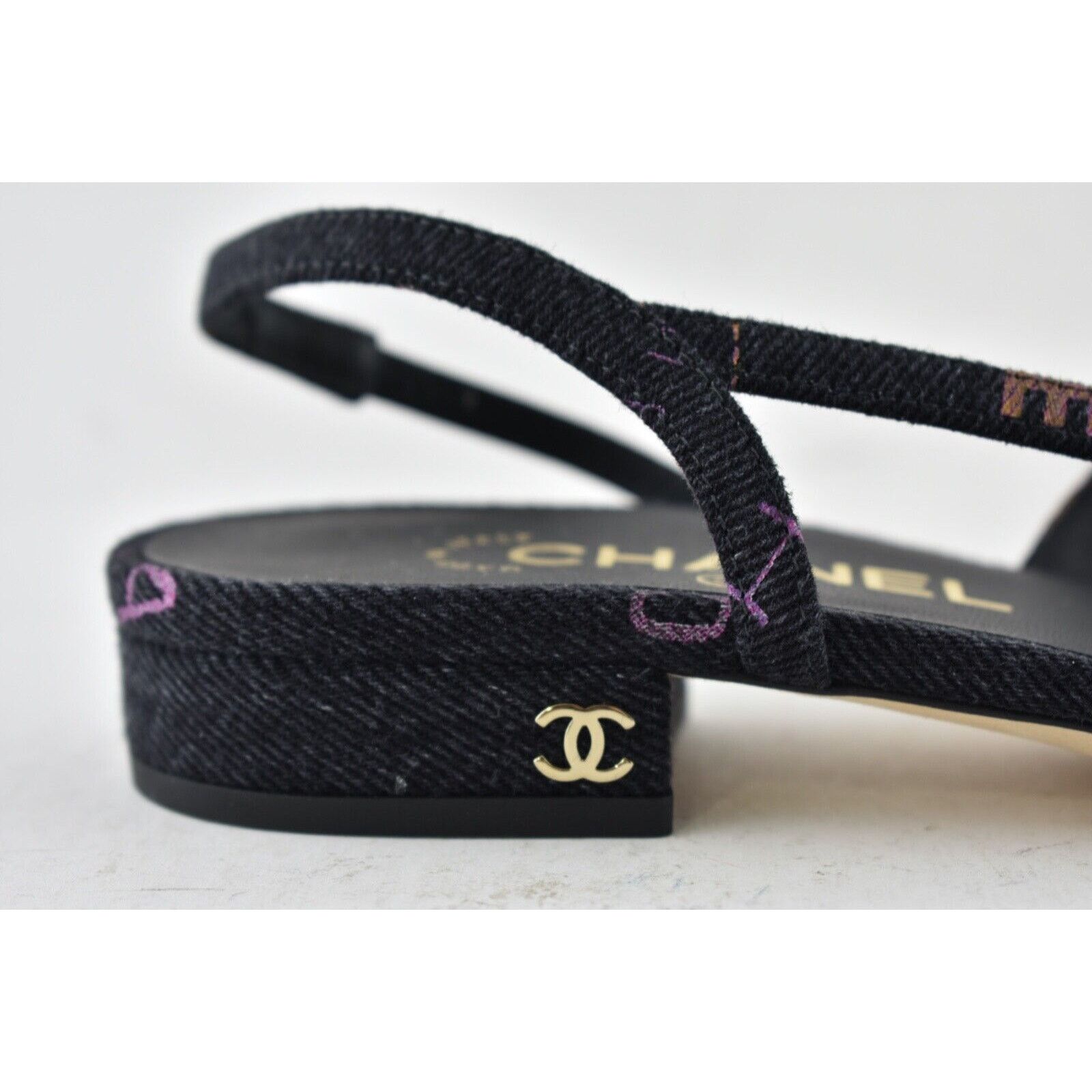 Chanel 22P Mademoiselle Coco Sling Denim Slingback Ballet Flat 37 Size US 7 / IT 37 - 3 Thumbnail