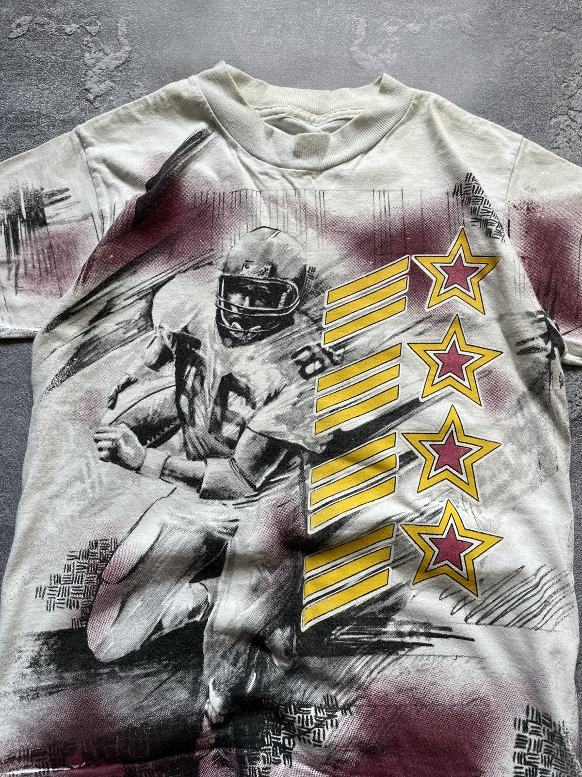 NFL Vintage 90s NFL All Over Print T Shirt Y2K Rare Size US S / EU 44-46 / 1 - 5 Thumbnail