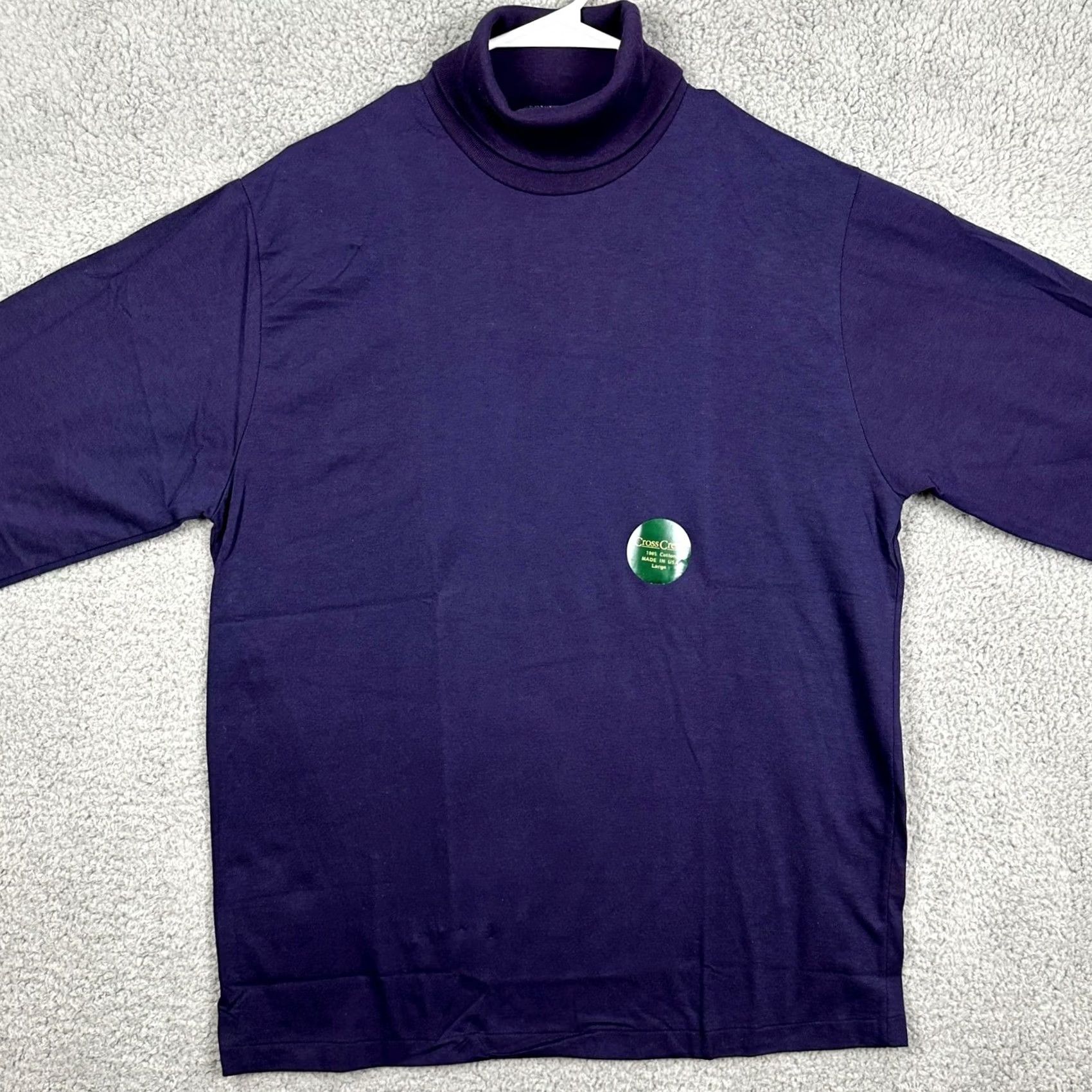 Vintage VINTAGE Cross Creek Sweatshirt Turtleneck Men Large Blue Pullover Long Sleeve Cotton NEW Size US L / EU 52-54 / 3 - 3 Thumbnail