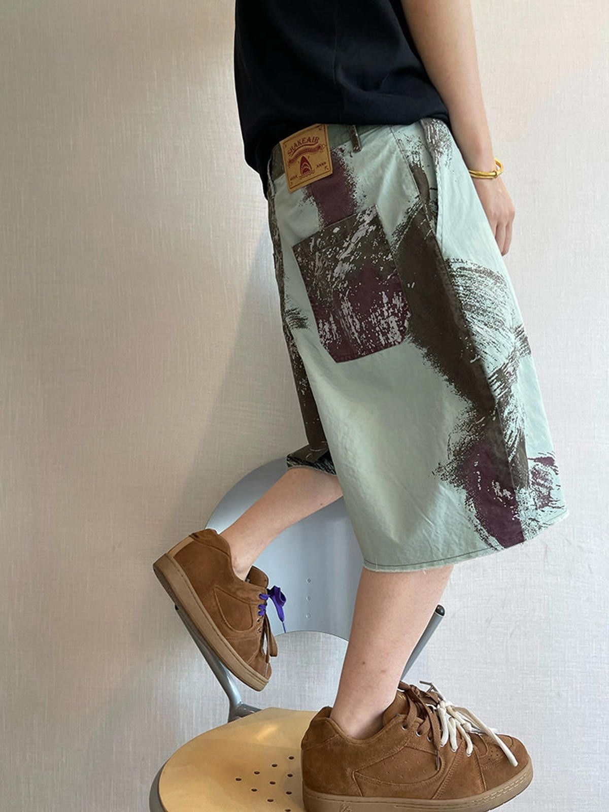 Vintage Contrast Tie Dye Shorts Size US 30 / EU 46 - 5 Thumbnail