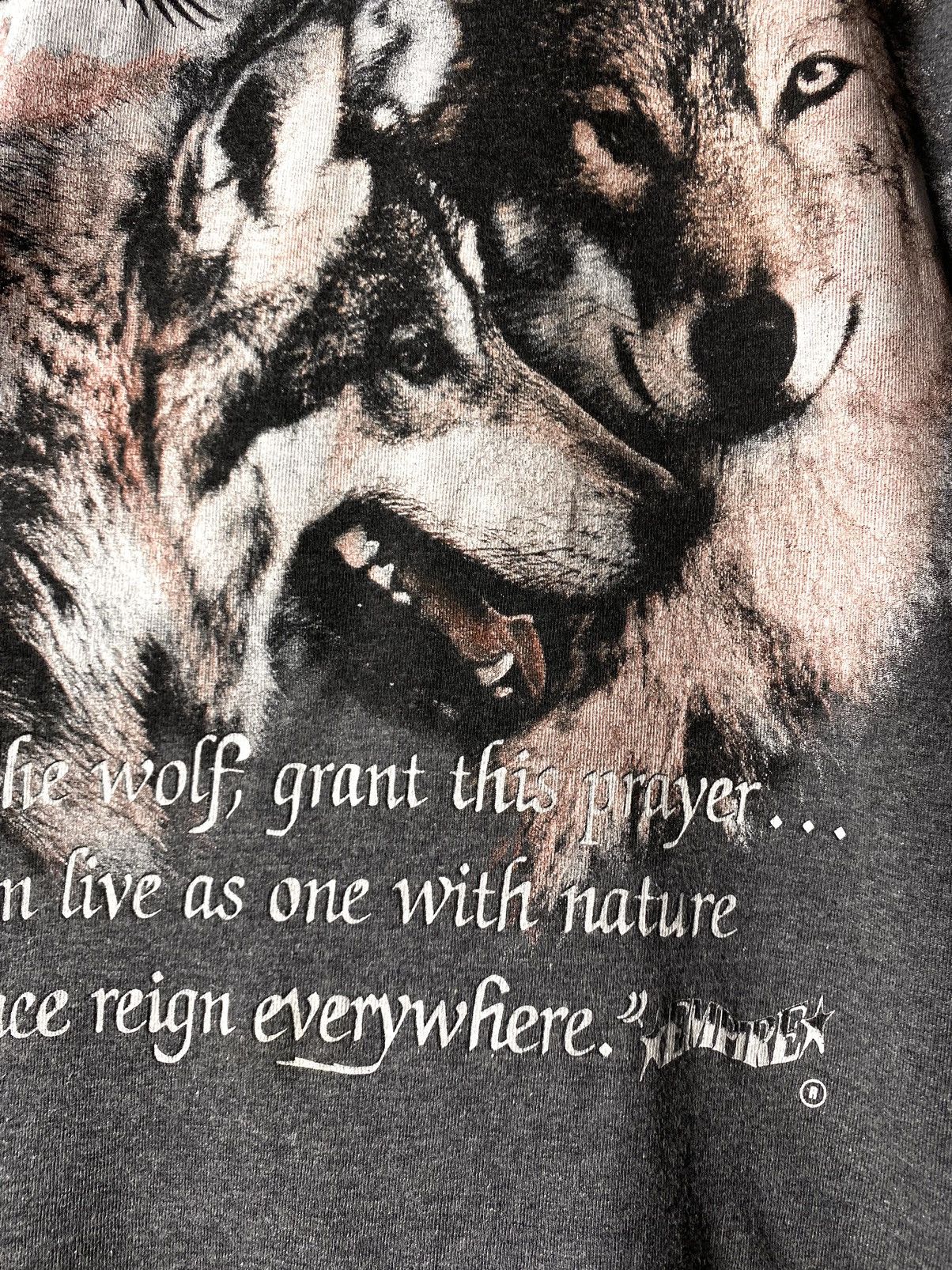 Vintage 90’s Vintage Wolf T Shirt Indians Spirit Supreme Style Size US M / EU 48-50 / 2 - 7 Thumbnail