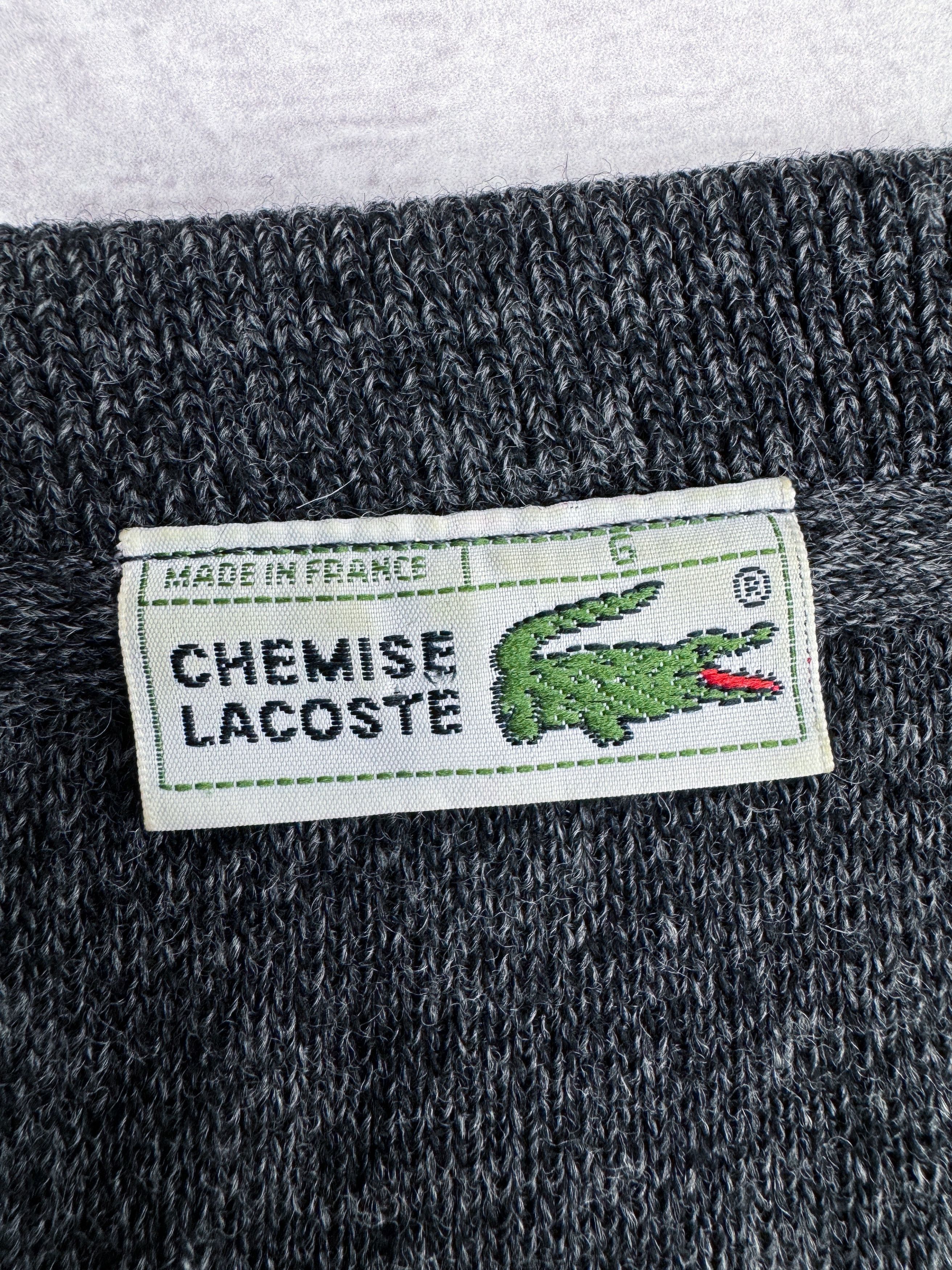 Lacoste 80s Chemise Lacoste Knit Cardigan Wool FRANCE Size US XL / EU 56 / 4 - 6 Thumbnail
