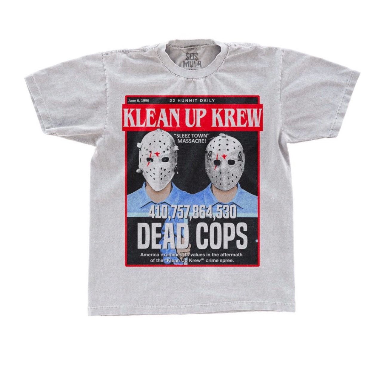 Band Tees (NEW) SOSMULA MASSACRE TEE KLEAN UP KREW MERCH Size US XL / EU 56 / 4 - 3 Thumbnail