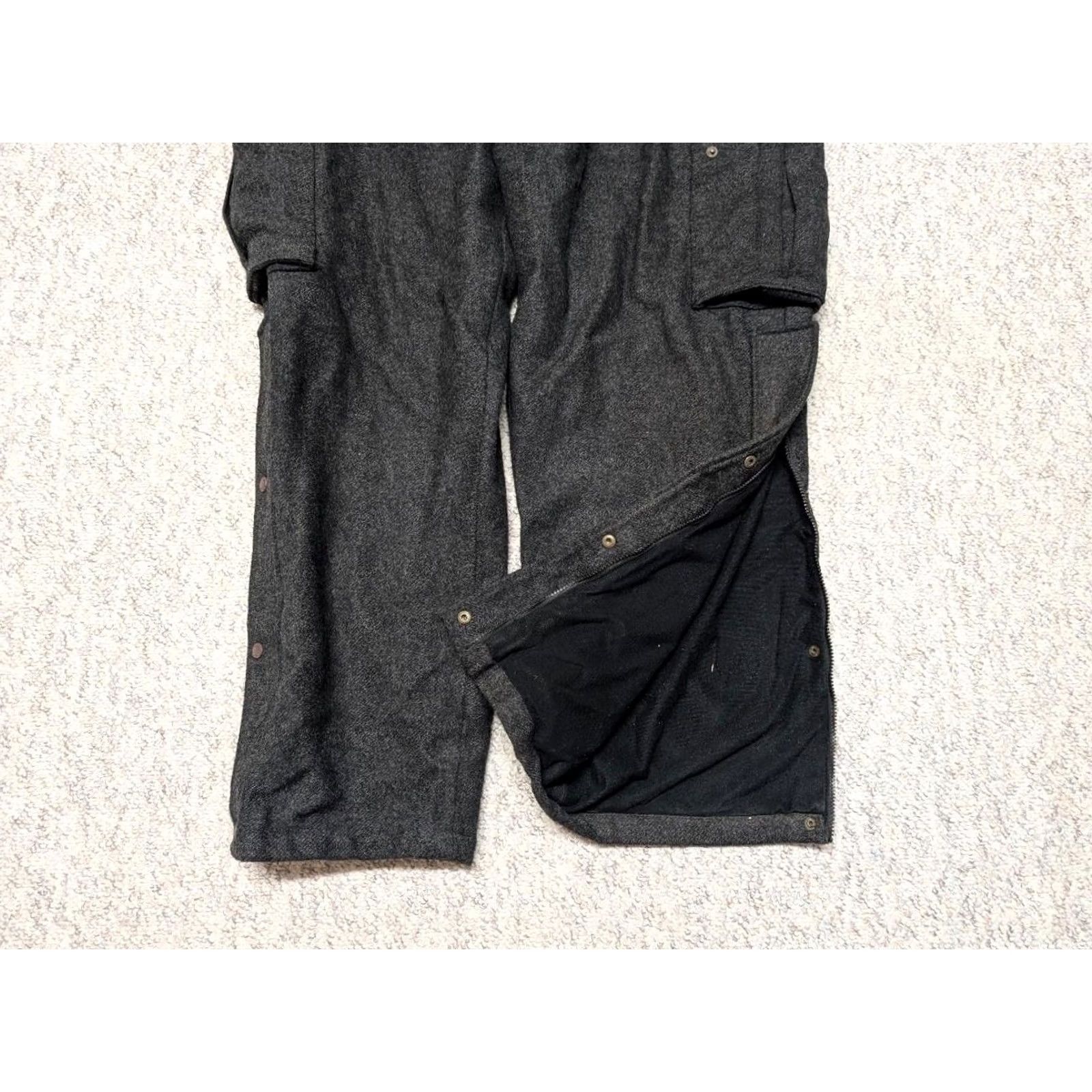 Vintage Cabela's Wool Overalls Mens XL 40x34 Dry-Plus BIBS Charcoal Gray Vintage Wool Pants 40x34 Overalls Mens XL Dry-Plus Size US 40 / EU 56 - 5 Thumbnail
