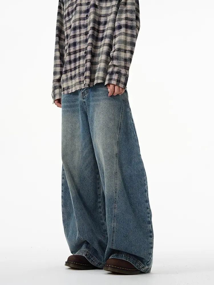 Japanese Brand Retro loose wide leg high street jeans Size US 34 / EU 50 - 1 Thumbnail