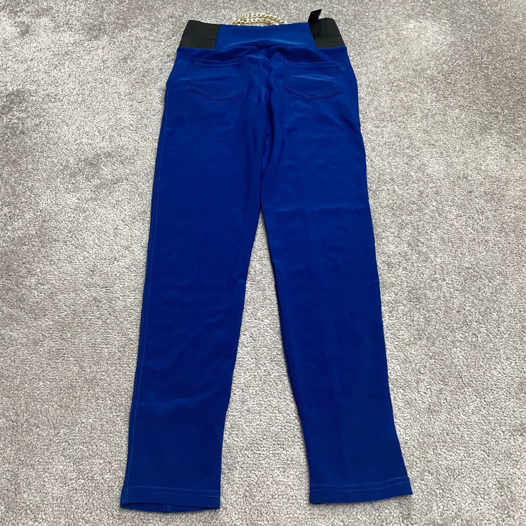 Vintage C-Mode Ankle Pants Womens 26x27 Blue High Rise Pull On NWT Stretch Knit 26 in Waist Regular Leg Style: Tapered Size 26" / US 2 / IT 38 - 2 Thumbnail