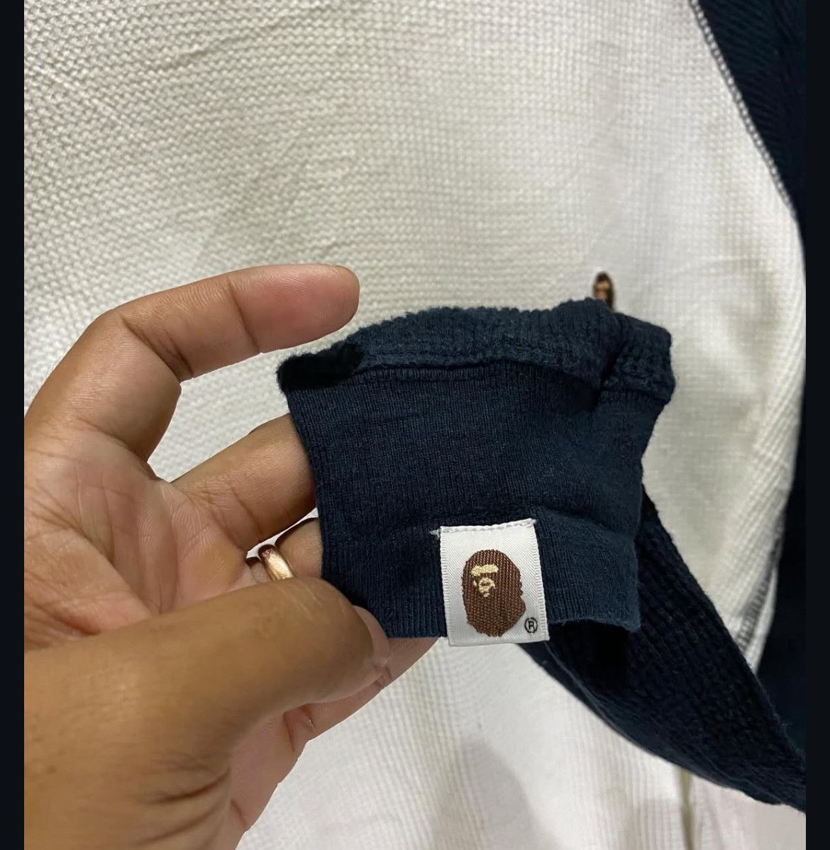 Bape 2000s A Bathing Ape Iconic Logo Thermal Longsleeve Shirt Size US M / EU 48-50 / 2 - 3 Thumbnail