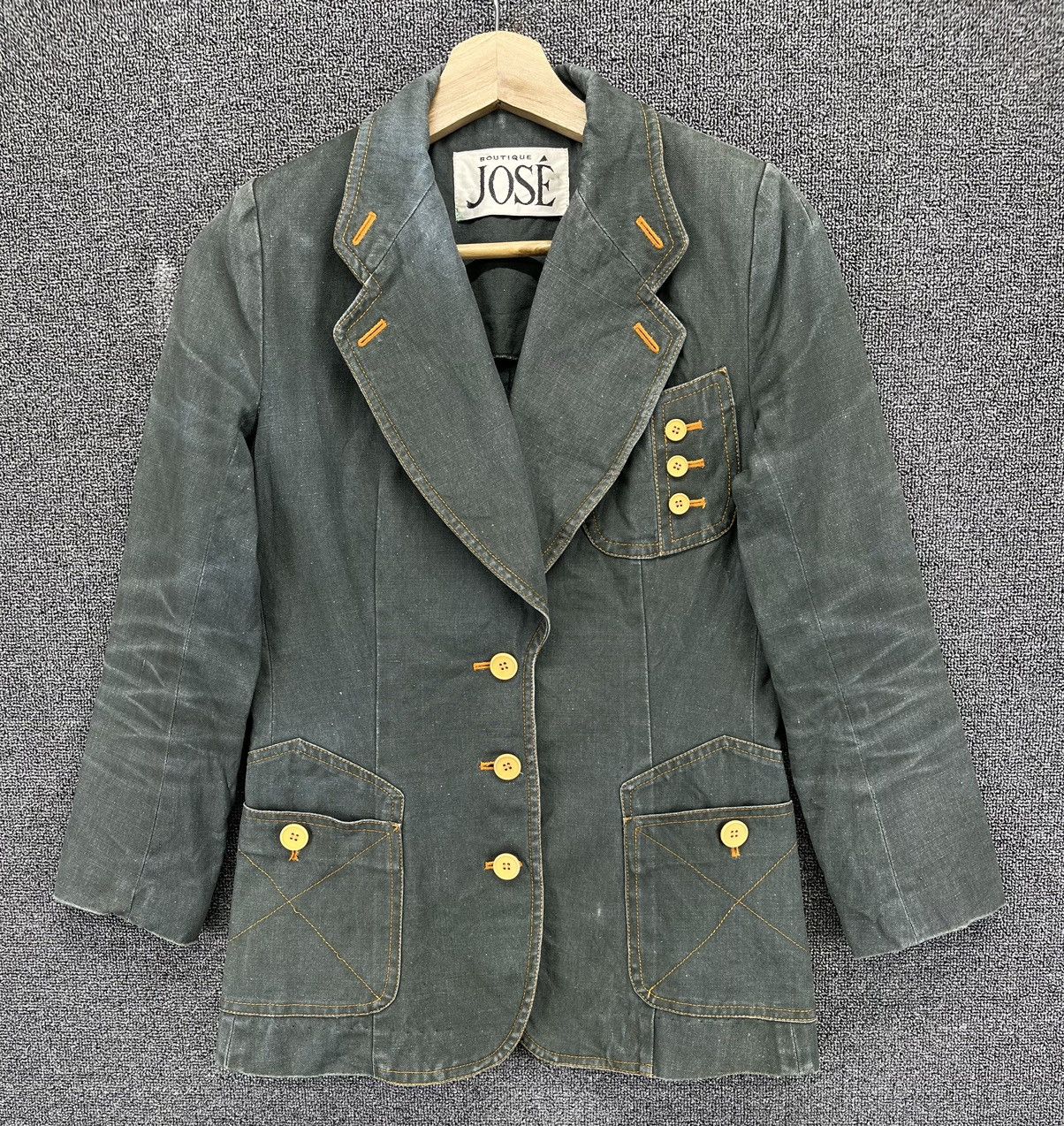 Japanese Brand Vintage Jose Boutique Denim Cardigan Jacket Size M / US 6-8 / IT 42-44 - 1 Thumbnail