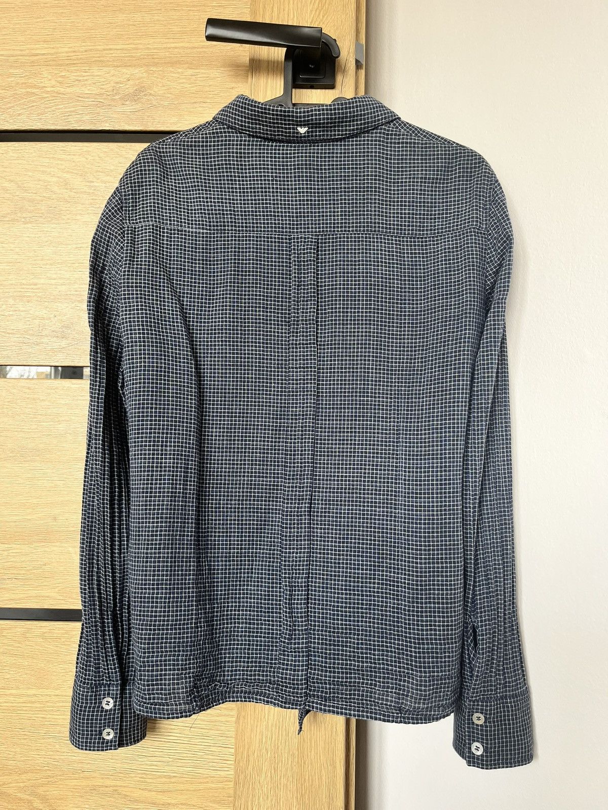 Armani Armani Jeans Ruffle Check Shirt - Heart Logo Size L / US 10 / IT 46 - 6 Thumbnail