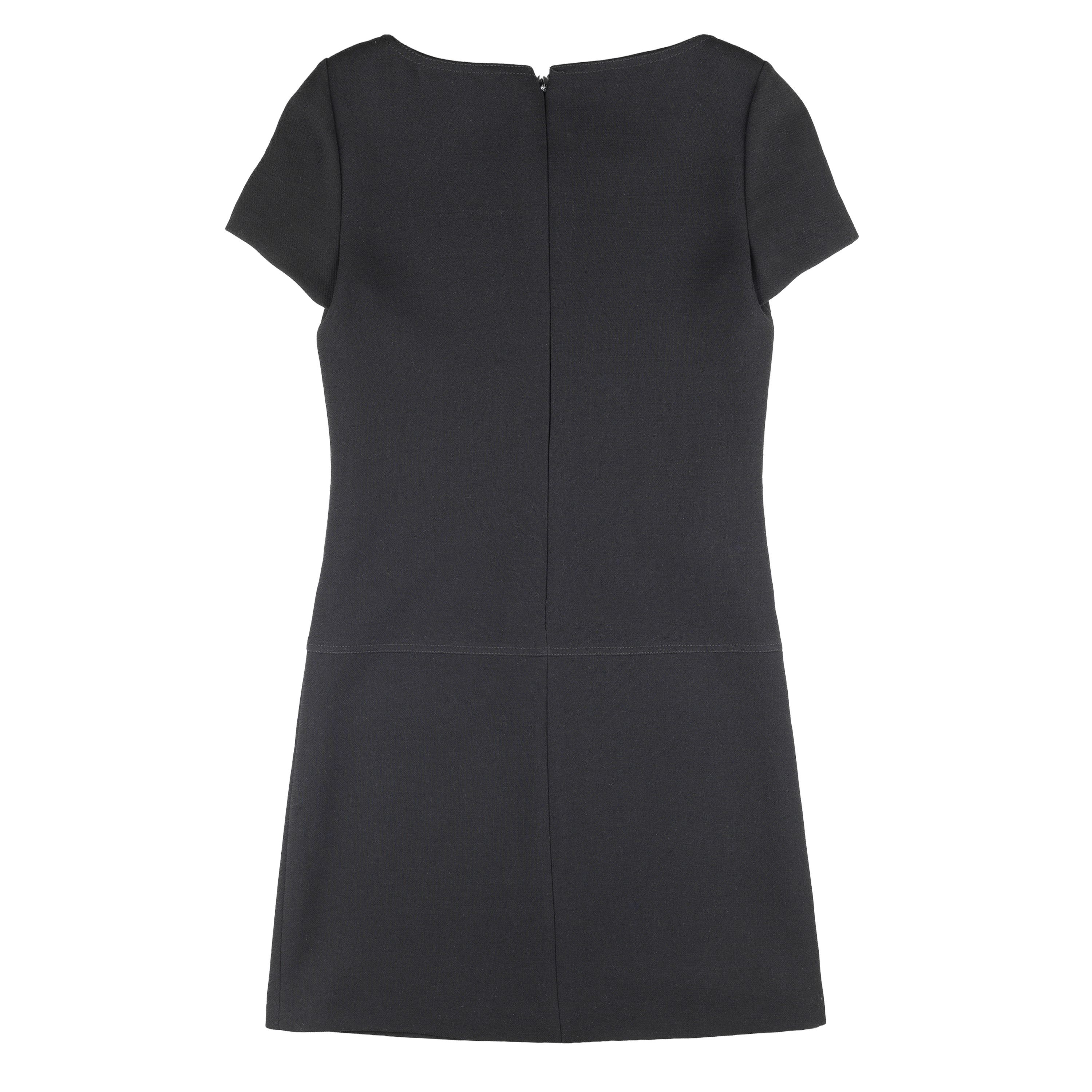 Prada Prada S/S 2014 Button Shift Vintage Black Dress (M) Size M / US 6-8 / IT 42-44 - 2 Thumbnail