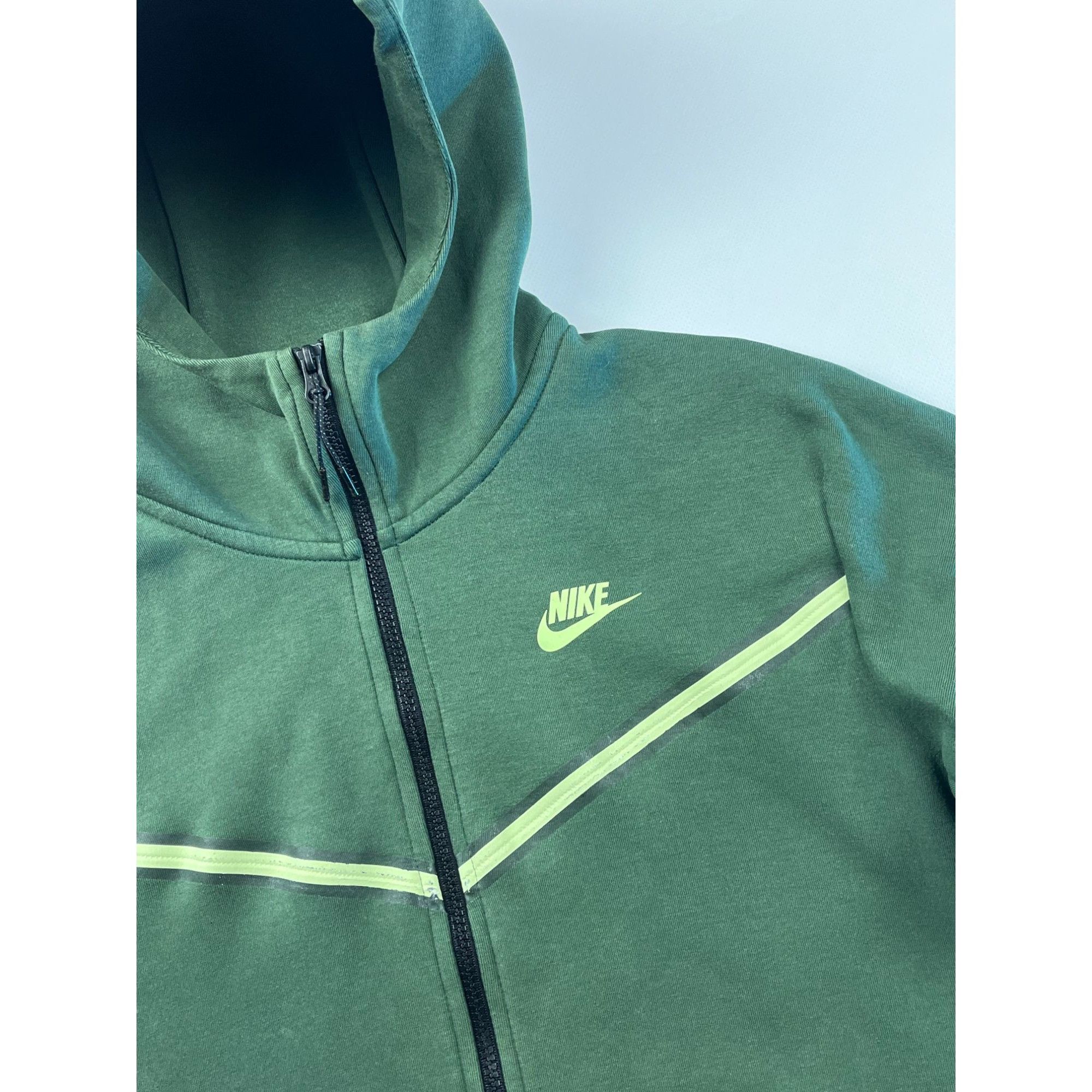 Nike Nike Tech Fleece Full-Zip Hoodie Green Size US M / EU 48-50 / 2 - 2 Thumbnail