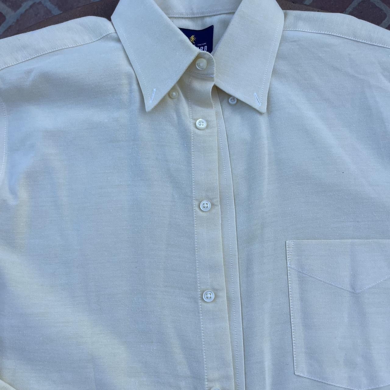 Stafford Stafford Yellow 80s style retro long sleeve button down shir Size US S / EU 44-46 / 1 - 5 Thumbnail