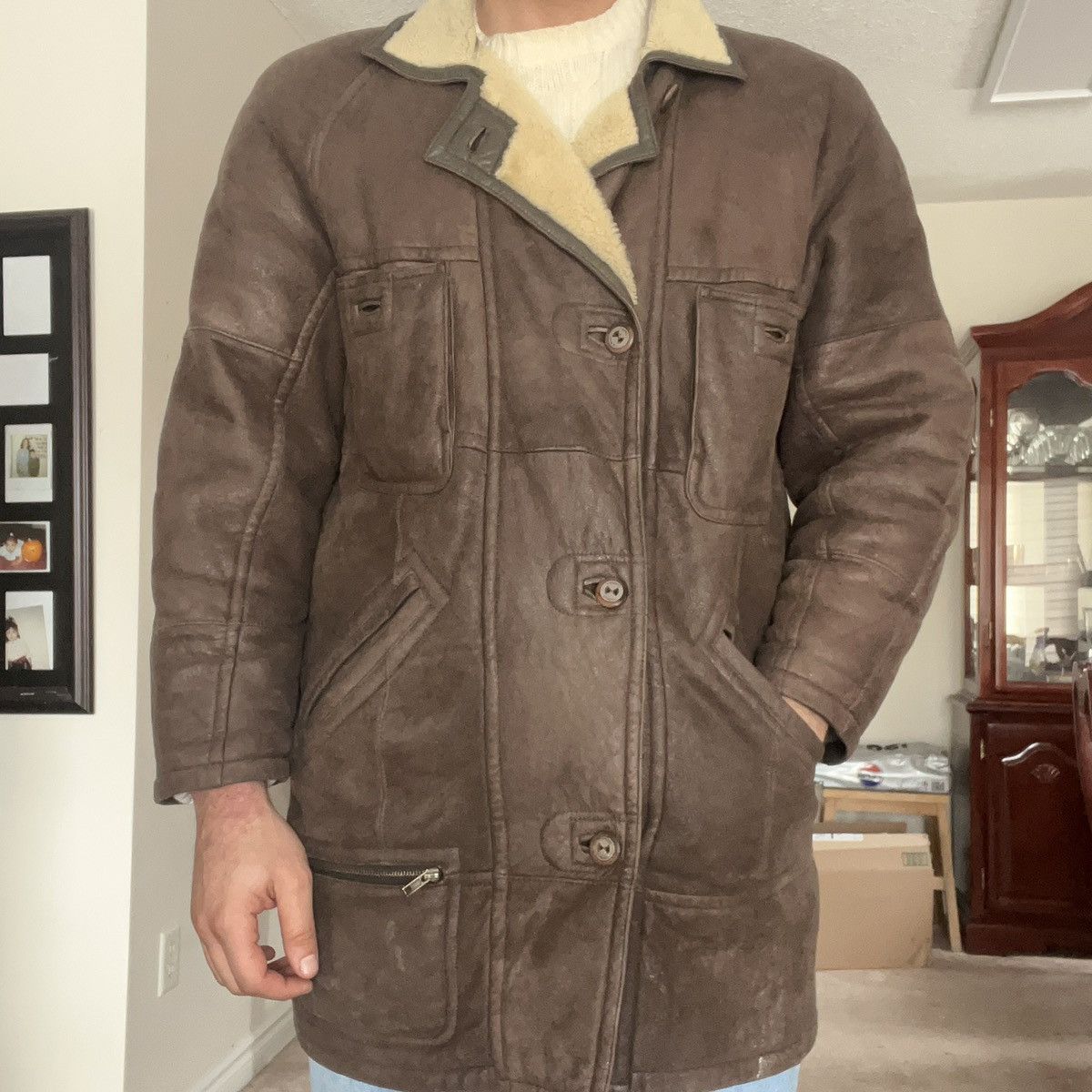 Vintage Werner Christ Vintage Lambskin Shearling Coat Size US XL / EU 56 / 4 - 3 Thumbnail