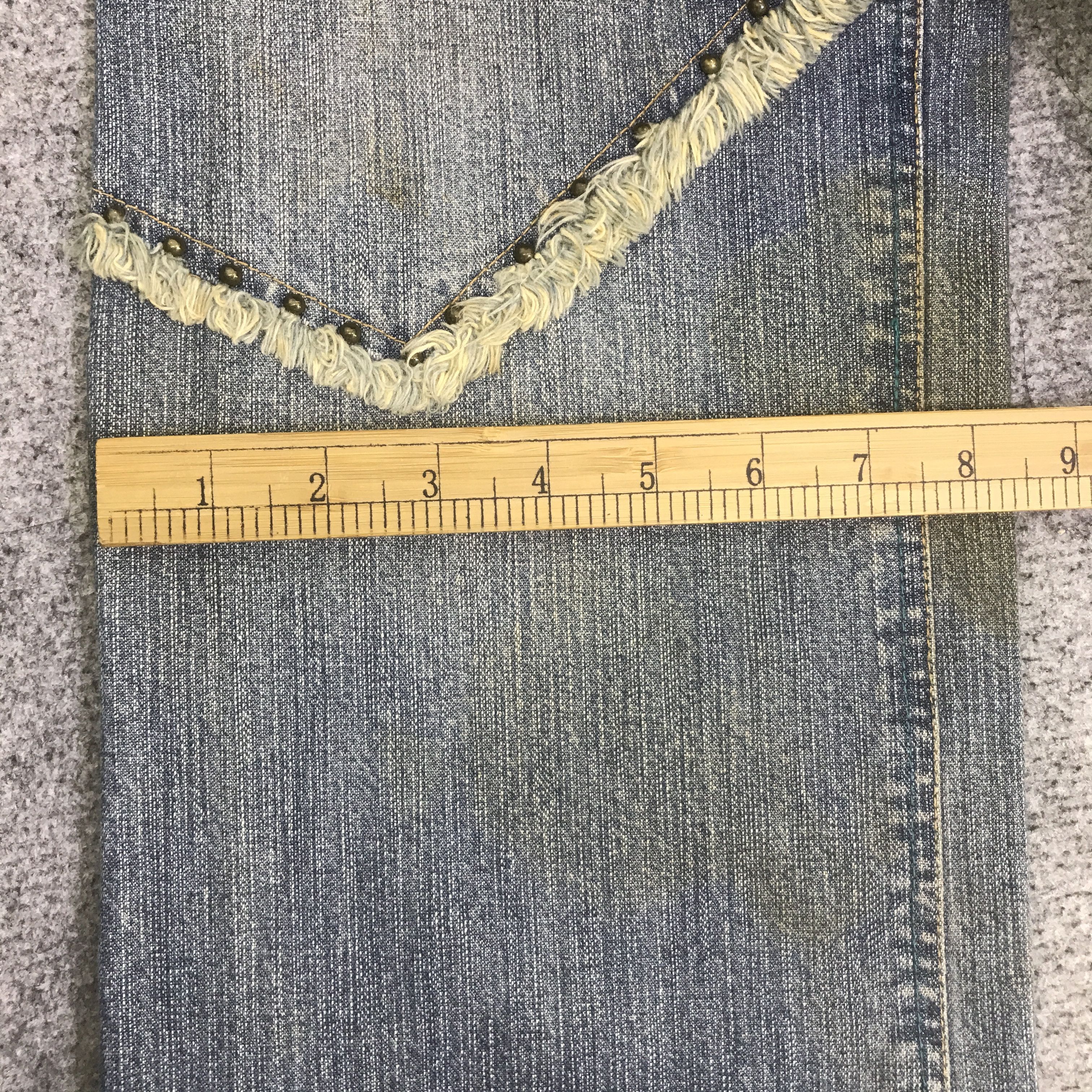 In The Attic IN THE ATTIC DISTRESSED DENIM DOUBLE WAIST PANTS K129B1 Size US 32 / EU 48 - 9 Thumbnail