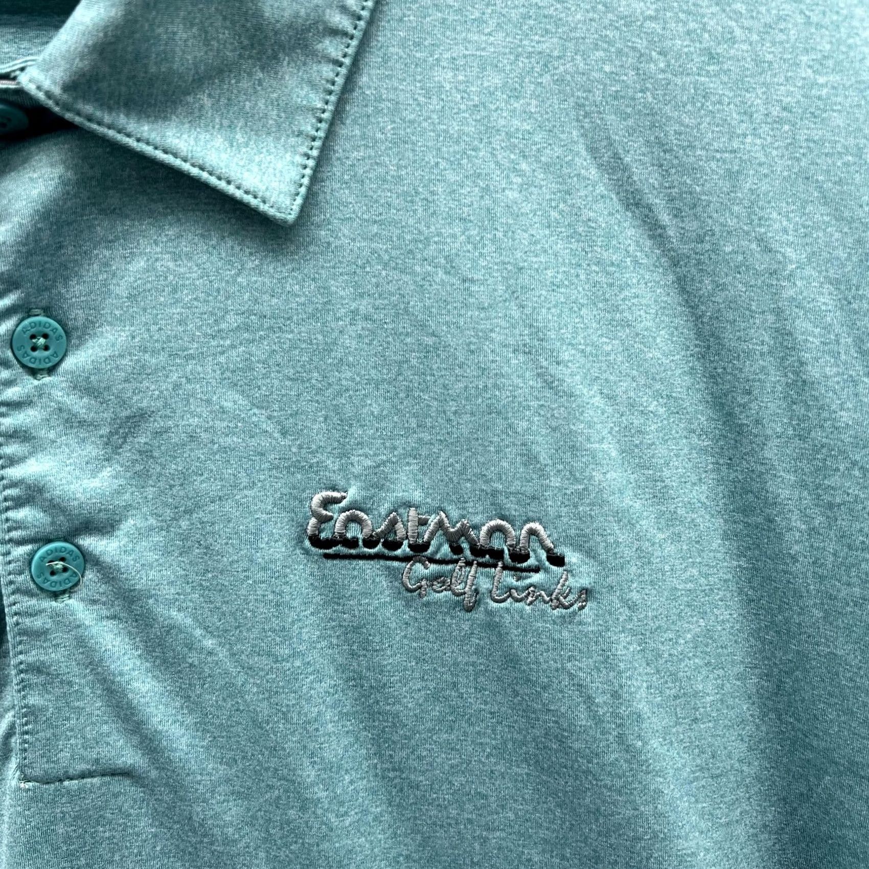 Adidas Adidas Polo Shirt Men XL Teal Blue Golf Preppy Trefoil Logo Button Collar Short Sleeve Size US XL / EU 56 / 4 - 4 Thumbnail