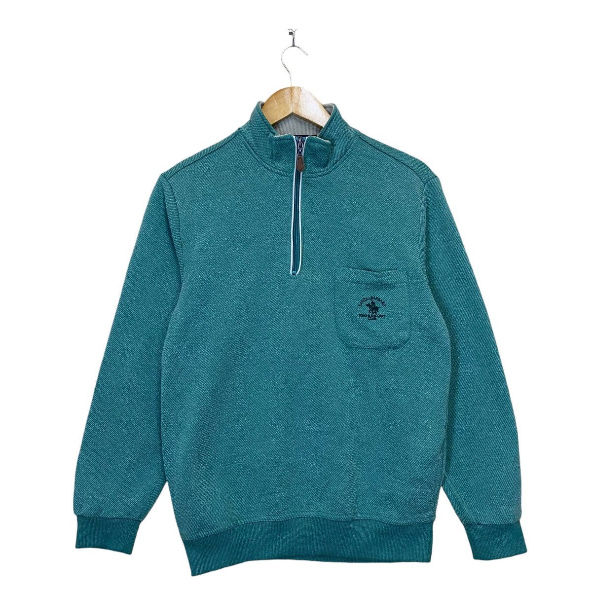Beverly Hills Polo Club Santa Barbara Polo & Racquet Halfzip Sweatshirt Size US M / EU 48-50 / 2 - 1 Thumbnail