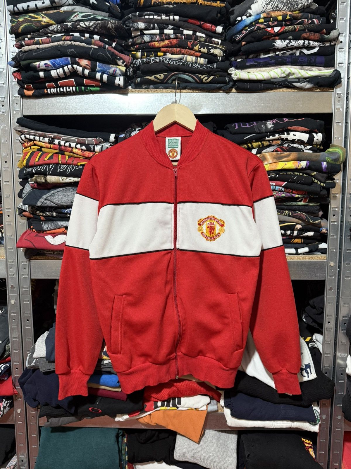 Vintage Vintage Manchester United Score Draw Light Track Jacket Size US S / EU 44-46 / 1 - 1 Thumbnail