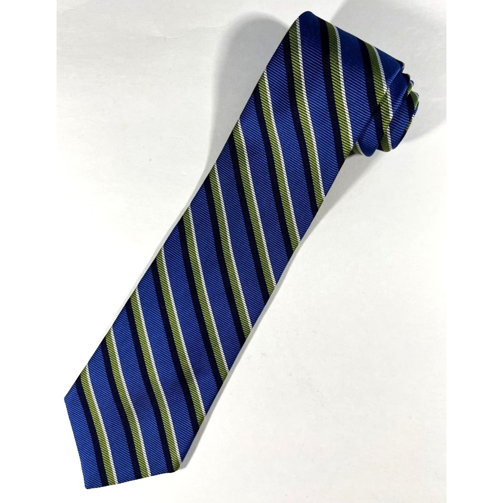 Brooks Brothers Brooks Brothers Makers Men’s Silk Tie Striped 59" Wide Multicolor Woven England Made in USA Mens Size ONE SIZE - 2 Thumbnail