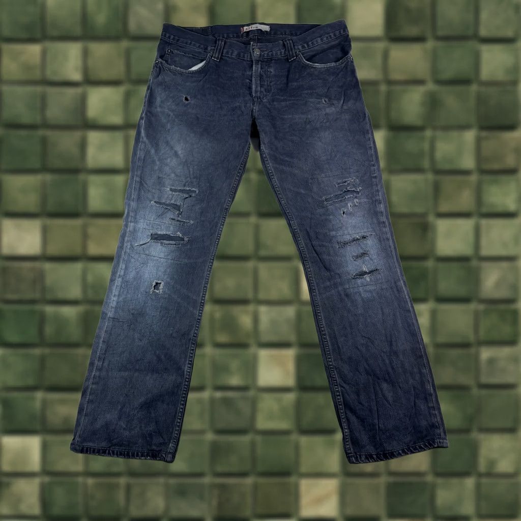 Levi's VINTAGE Levi's 511 Jeans Men 38x34 Slim Blue Denim Distressed Dark Wash Size US 38 / EU 54 - 1 Thumbnail