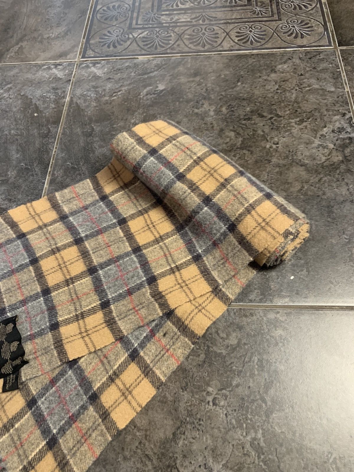 Barbour × Vintage vintage Barbour wool scarf Size ONE SIZE - 2 Thumbnail