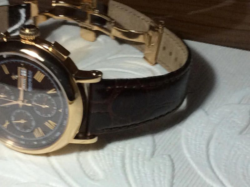 Designer dreyfuss&co men's rose gold dial brown leather strap watch Size ONE SIZE - 4 Thumbnail