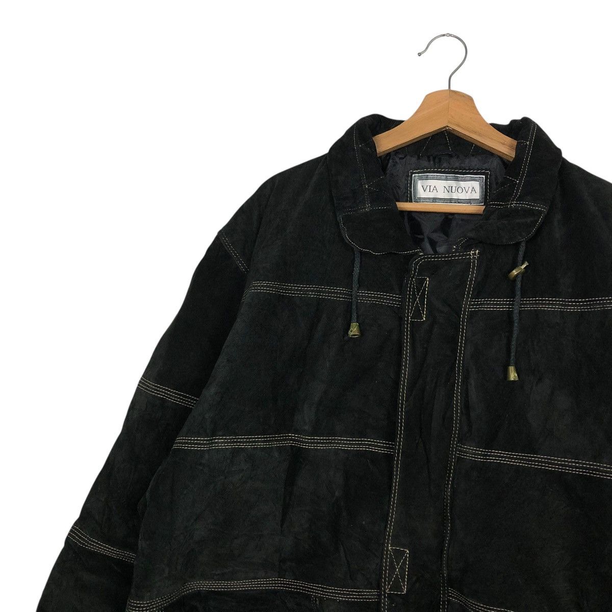 Japanese Brand 🔥VINTAGE LEATHER JACKET BIKER VIA NUOVA ISSEY MIYAKE Size US M / EU 48-50 / 2 - 9 Thumbnail