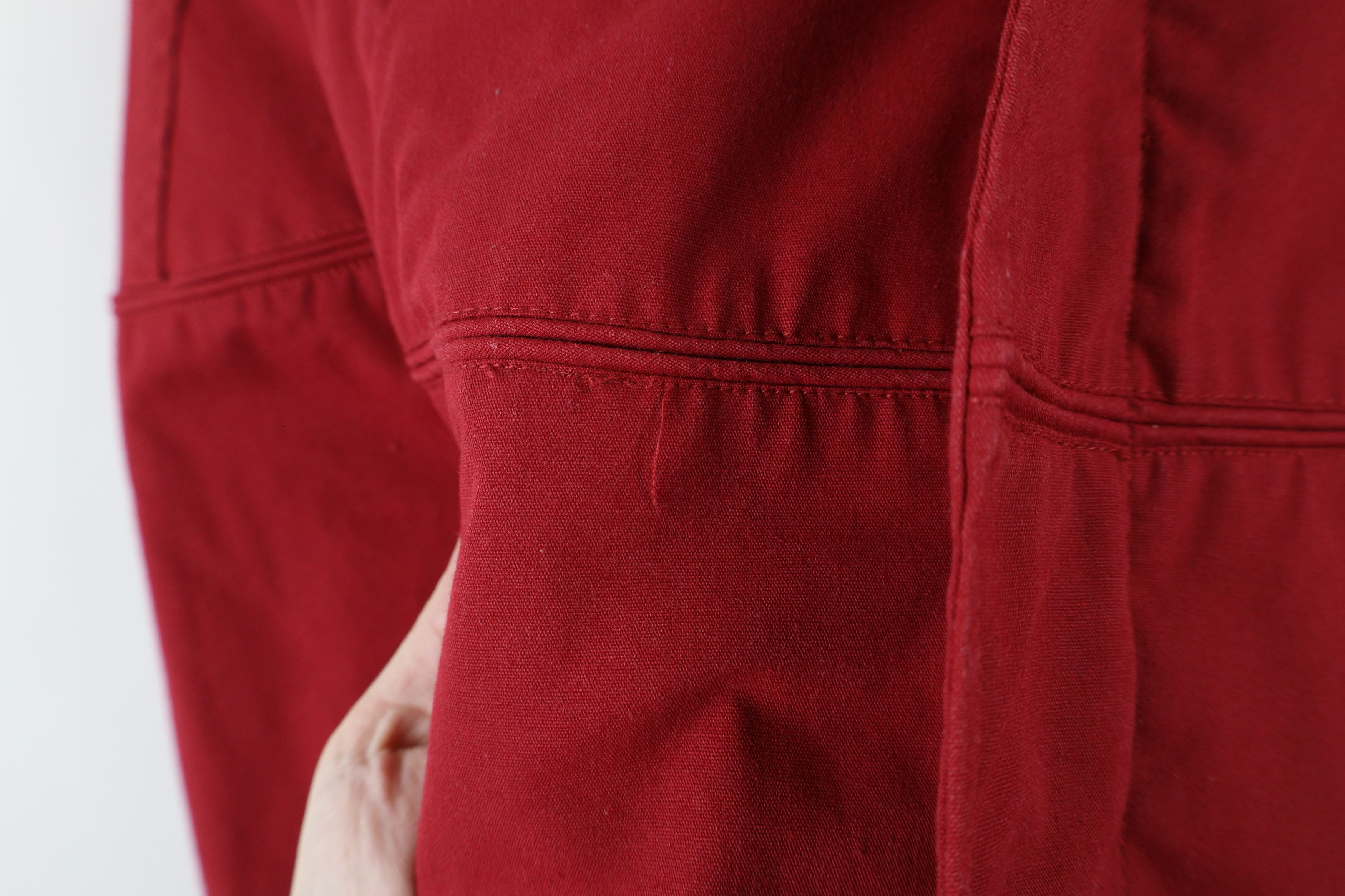 Vintage Vintage 90s Streetwear Blank Full Zip Cafe Bomber Jacket Red Size US L / EU 52-54 / 3 - 6 Thumbnail