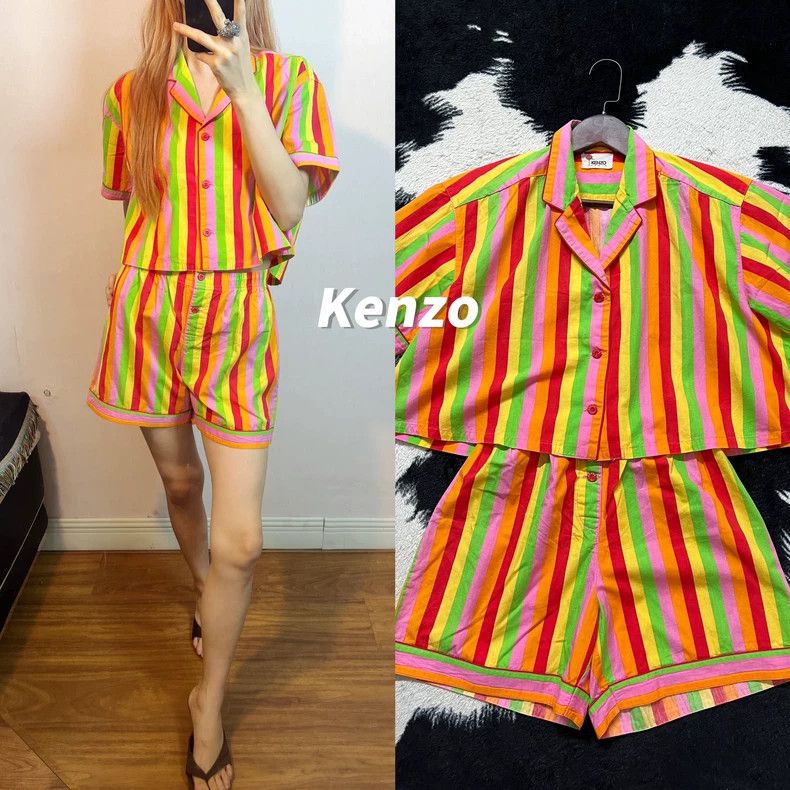 Kenzo Kenzo Rainbow Stripe Short Set - dmc Size US 26 / EU 42 - 1 Thumbnail