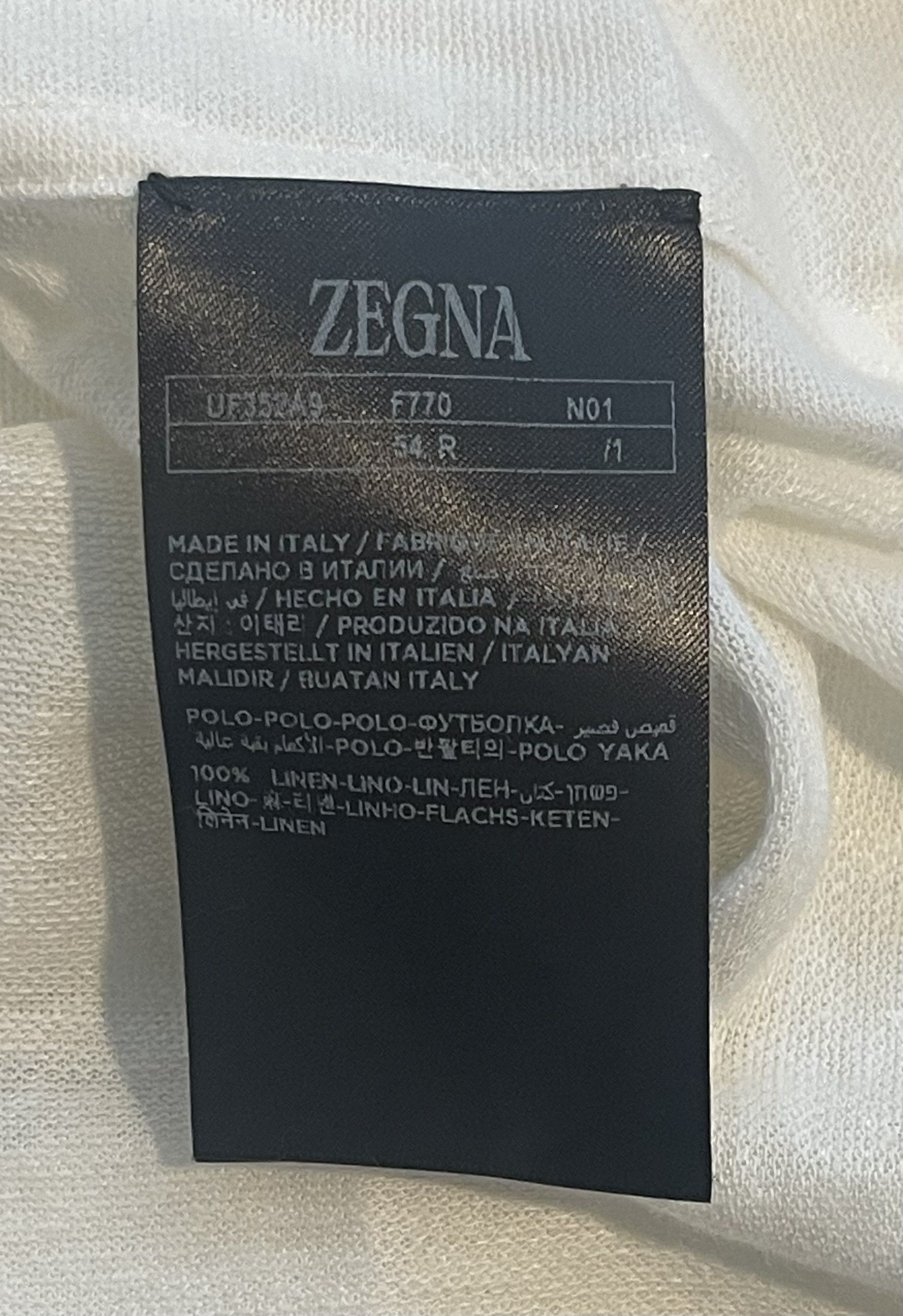 Ermenegildo Zegna $1250 NWT Ermenegildo Zegna Oasi Shirt White Linen XL/54 Size US XL / EU 56 / 4 - 6 Thumbnail