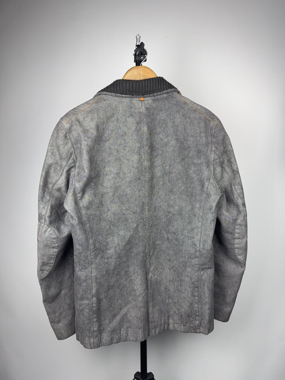 Hugo Boss 00s Luxury Boss Orange Washed Grey Casual Tailored Blazer M Size 38R - 15 Thumbnail