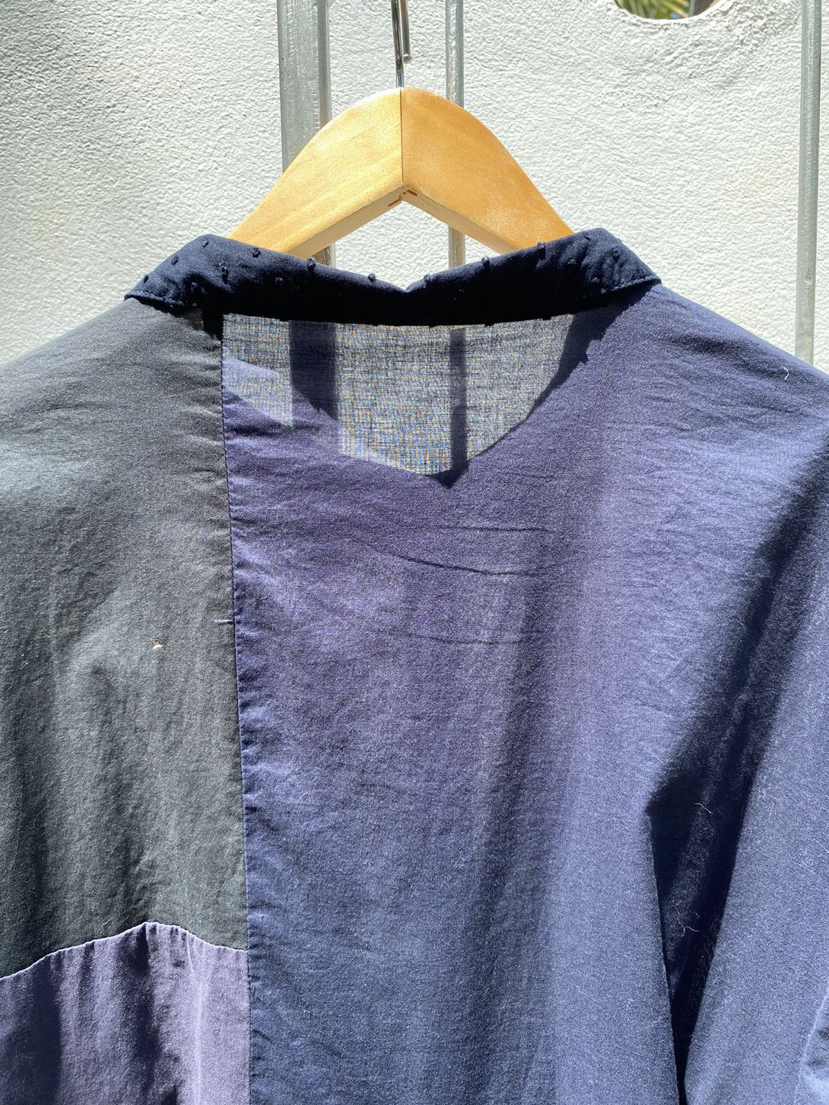 Designer × Japanese Brand l'atelier du savon Patchwork Navy and Beige Blouse Size M / US 6-8 / IT 42-44 - 11 Thumbnail