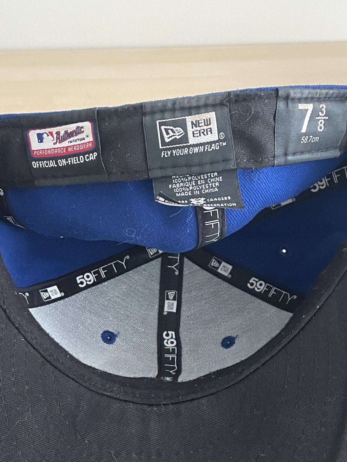 New Era Toronto Blue Jays New Era 59fifty 7 3/8 Official On-Field Size ONE SIZE - 10 Thumbnail