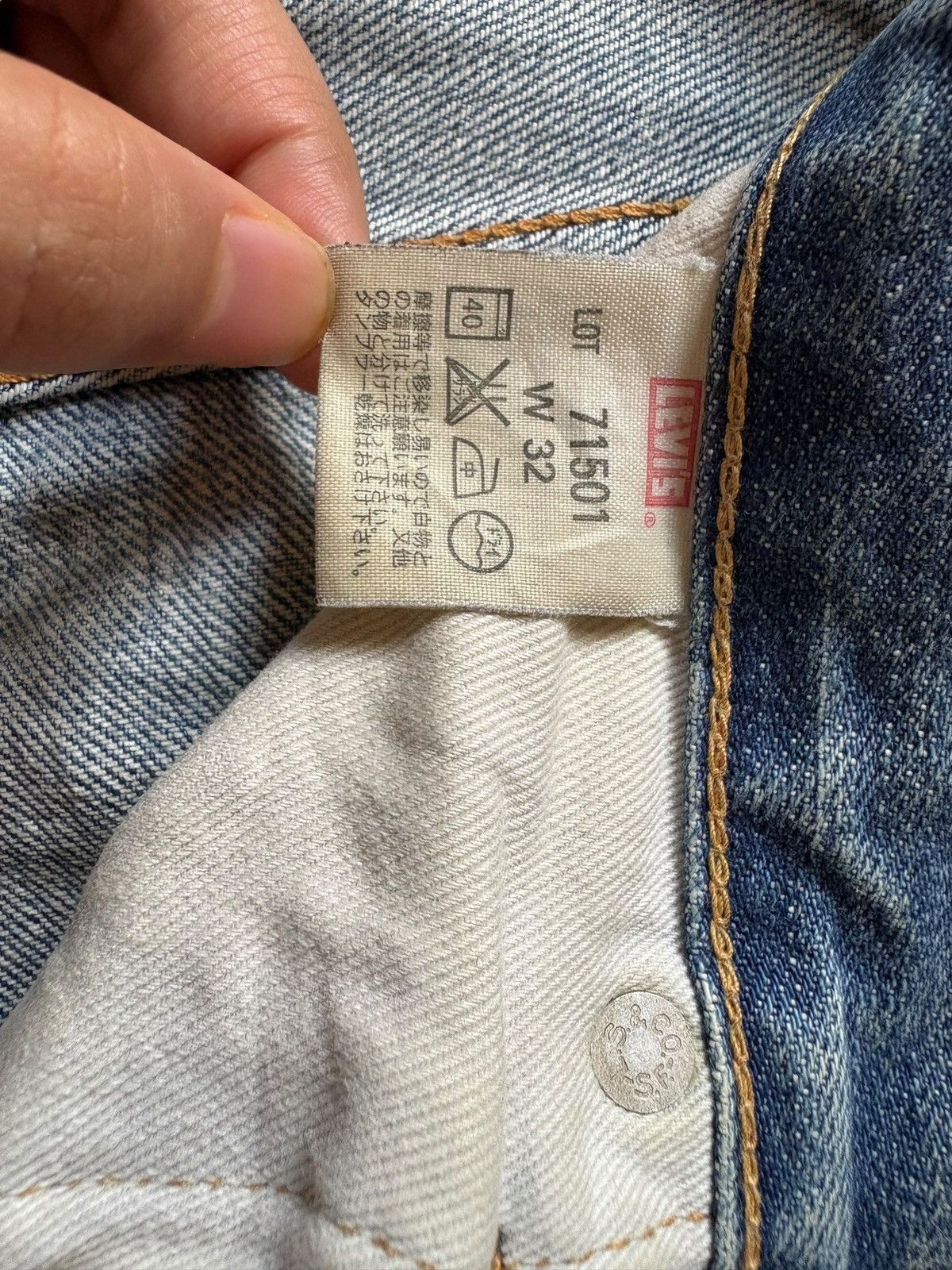 Levi's × Levi's Vintage Clothing Vintage 80s Levis 501 Big E Selvedge Mud Wash Jean Shorts Size US 29 - 13 Thumbnail