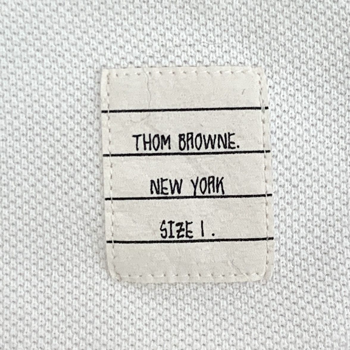 Thom Browne Thom Browne White Striped Cotton Tee (Size 1) Size US S / EU 44-46 / 1 - 4 Thumbnail